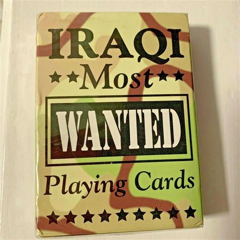 most-wanted iraqi playing cards value|Saddam Hussein Playing Cards for sale .